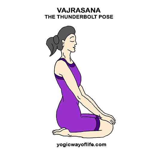 Vajrasana (Thunderbolt Pose) - Yoga asana to improve Digestion