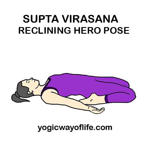 woman doing yoga on a white background Supta Virasana or reclining hero pose  Stock Photo - Alamy